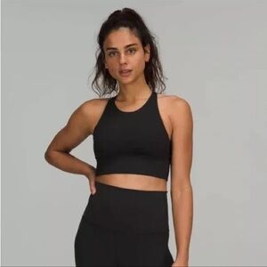 Lululemon Free to Be High-Neck Longline Bra size 10 black